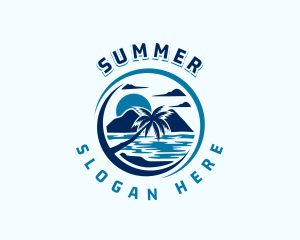 Palm Tree Mountain Resort logo design