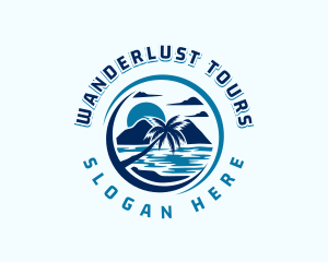 Palm Tree Mountain Resort logo design