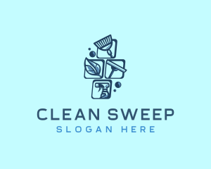 Custodian - Bubble Cleaning Service logo design