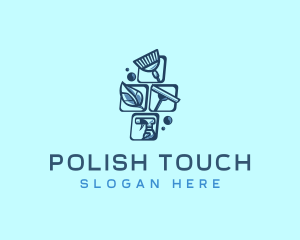 Polish - Bubble Cleaning Service logo design