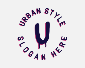 Urban Circle Paint Drip Logo