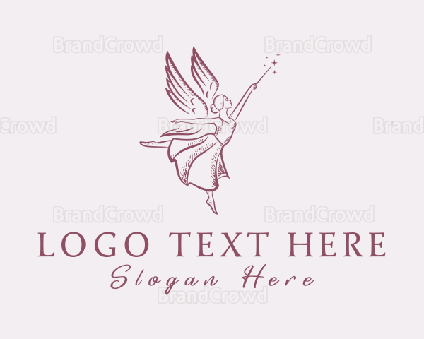 Magic Wand Fairy Logo