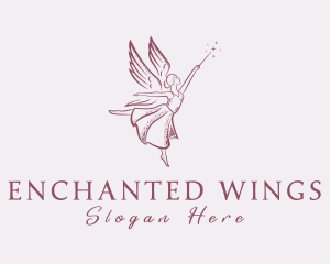 Fairy - Magic Wand Fairy logo design