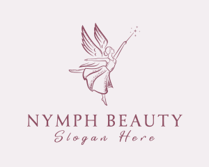 Nymph - Magic Wand Fairy logo design