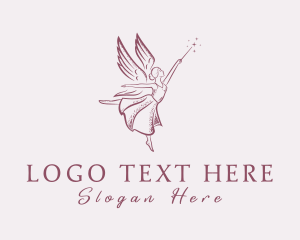 Folklore - Magic Wand Fairy logo design