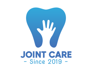 Orthopedic - Blue Hand Tooth logo design