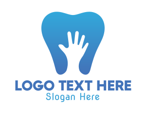 Blue Hand Tooth Logo