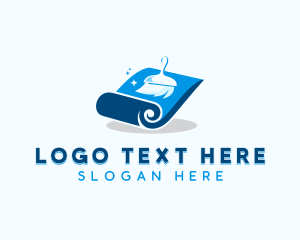 Clean - Carpet Broom Cleaning logo design