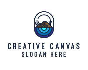 Illustration - Cactus Desert Oasis logo design
