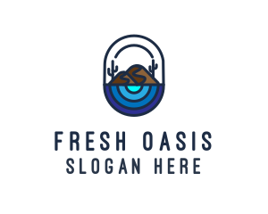 Cactus Desert Oasis logo design