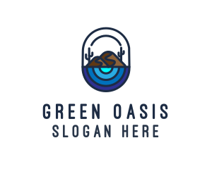 Cactus Desert Oasis logo design