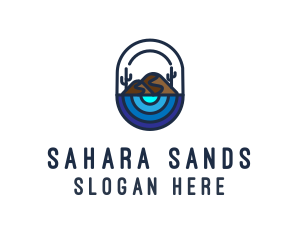 Sahara - Cactus Desert Oasis logo design