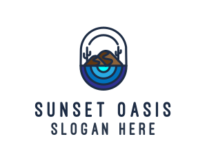 Cactus Desert Oasis logo design