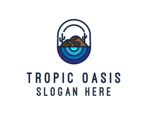 Cactus Desert Oasis logo design