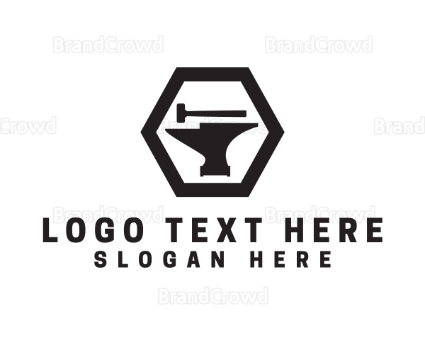 Industrial Anvil Blacksmith Logo