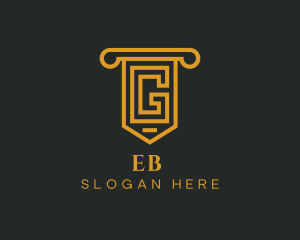 Letter G - Golden Pillar Letter G logo design