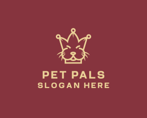 Pet Cat Crown logo design