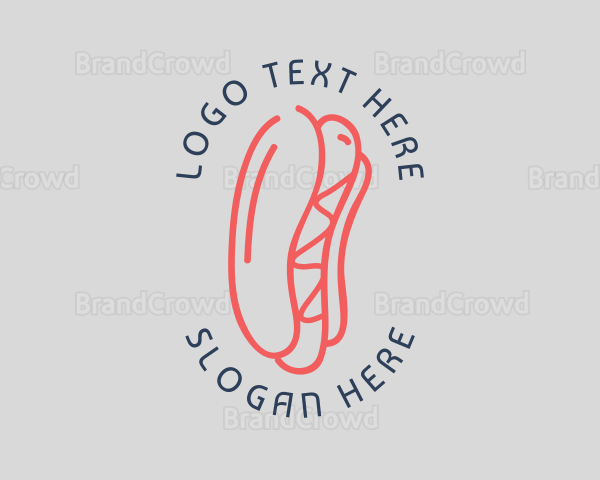 Hot Dog Sandwich Snack Logo