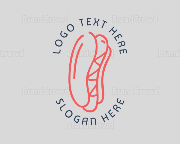 Hotdog Sandwich Snack Logo