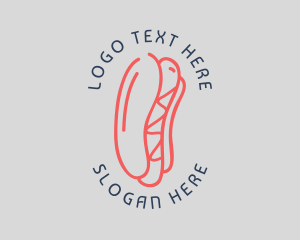 Dish - Hot Dog Sandwich Snack logo design