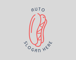 Hot Dog Sandwich Snack Logo