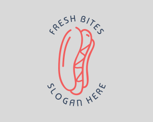 Sandwich - Hotdog Sandwich Snack logo design