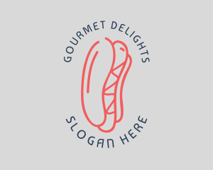 Hot Dog Sandwich Snack logo design