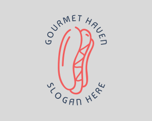 Hot Dog Sandwich Snack logo design