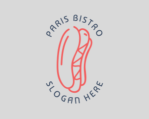 Hot Dog Sandwich Snack logo design