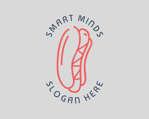 Food Cart - Hot Dog Sandwich Snack logo design