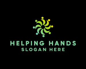 Volunteering - Human Rights Community Charity logo design
