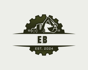 Backhoe Excavator Gear Logo