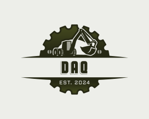 Backhoe - Backhoe Excavator Gear logo design