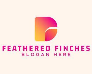 Modern Fintech Letter D logo design