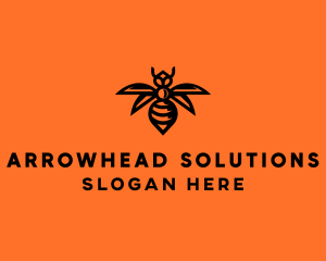 Wasp Wings Flying logo design