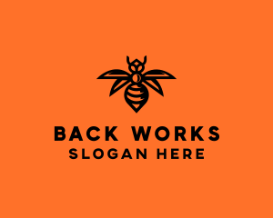 Wasp Wings Flying logo design