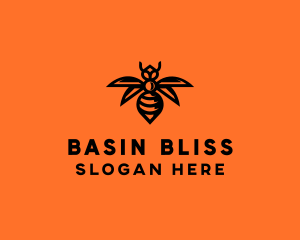 Wasp Wings Flying logo design