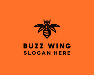 Wasp Wings Flying logo design