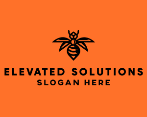 Wasp Wings Flying logo design