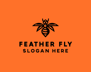 Wasp Wings Flying logo design