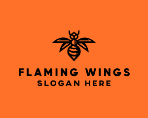 Wings - Wasp Wings Flying logo design