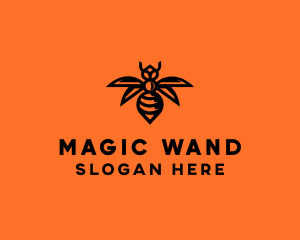 Wasp Wings Flying logo design