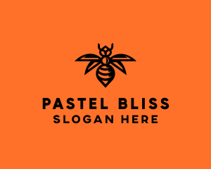 Wasp Wings Flying logo design