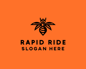 Wasp Wings Flying logo design