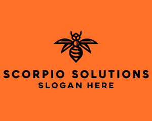 Wasp Wings Flying logo design