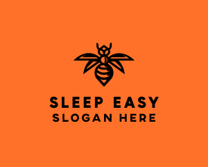 Wasp Wings Flying logo design