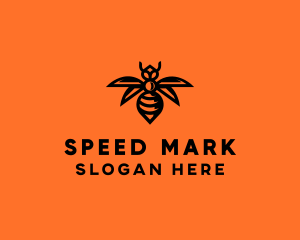 Wasp Wings Flying logo design