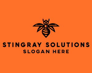 Wasp Wings Flying logo design