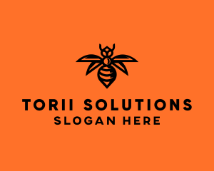 Wasp Wings Flying logo design