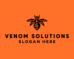 Venom - Wasp Wings Flying logo design